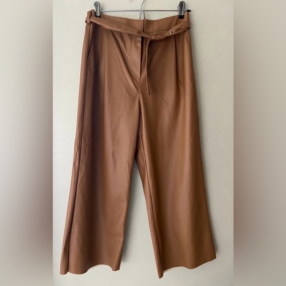 Mark Alan New York - NWT Caramel Faux leather cropped pants